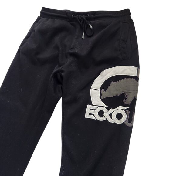 Ecko Unltd. Black Jogger Sweatpants M-Y2k, Hip-hop-Big Rhino Logo-Streetwear - Picture 6 of 12